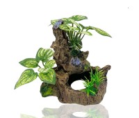 Декорация для аквариума "Грот с растением" (для аквариумов и террариумов), #А-04
