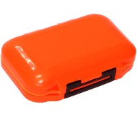 Коробка-раскладушка Kosadaka TB-S02-OR, 10.5x7x3см для мелочей/мушек, герметичная, оранжевая