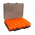 Коробка рыболовная Kushiro, 20,3×15×4,2см, двусторон., оранж. (10 отд.)