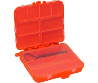 Коробка-раскладушка Kosadaka "Книжка" TB-S12-OR, 11x9.5x2.5см для мелочей, оранжевая