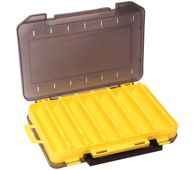 Коробка Kosadaka TB-S31D-Y, 20x13.5x3.5см для воблеров, двухсторонняя, жёлтая