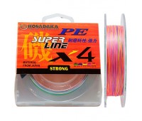 Шнур плетен. Kosadaka "SUPER LINE PE X4" 150м, цв. multicolor;