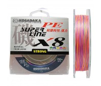 Шнур плетен. Kosadaka "SUPER LINE PE X8" 150м, цв. multicolor;