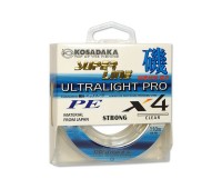 Шнур плетен. Kosadaka "SUPER LINE PE X4 Ultralight PRO" 110м, цв.прозр.