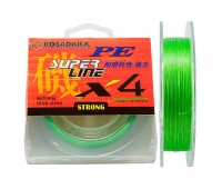 Шнур плетен. Kosadaka "SUPER LINE PE X4" 150м, цв. light green;