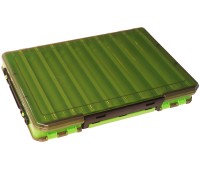 Коробка Kosadaka TB-S31A-GRN, 34x21.5x5см для воблеров, двухсторонняя, зелёная