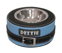 Миска DEZZIE для собак "Круг", синяя, 14x5см 200мл